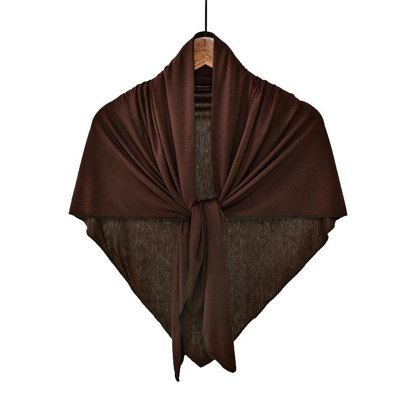Plain Triangle Scarf Solid Modal Jersey Hijab Elasticity Muslim Shawls Scarf Shawls Soft Cotton Islam Wraps Headscarf