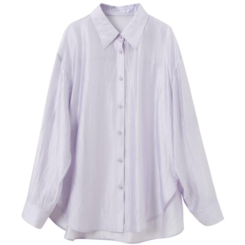 Sancai 2026 Spring Loose Mid-Length Cardigan Shirt