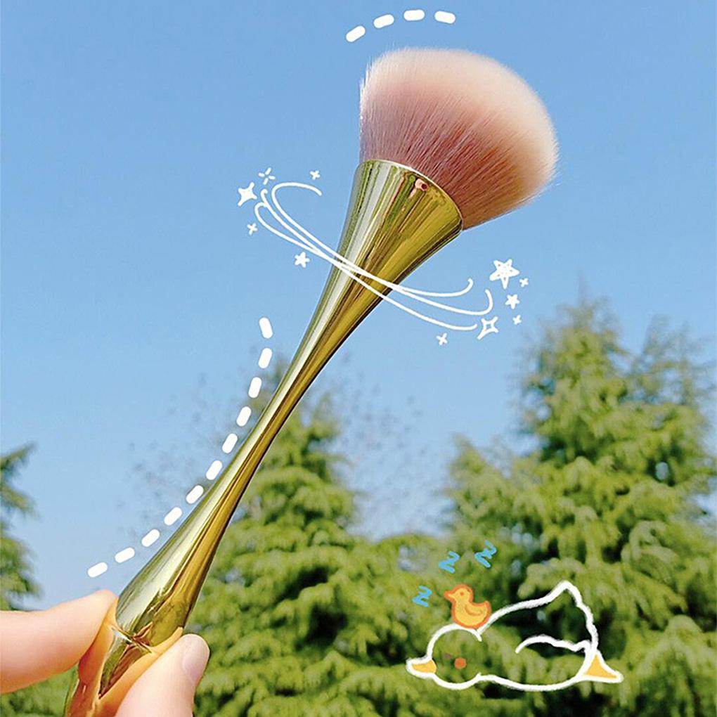 Makeup Brush Eye Shadow Foundation Powder Blending Cosmetic Brushes Long Handle Plating Reusable Make Up Tool Replacement