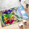 Custom Teletubbies Mat Personalized Name, Polyester Washable Indoor Entryway Rug, Gift for Christmas, Easter, Thanksgiving Day