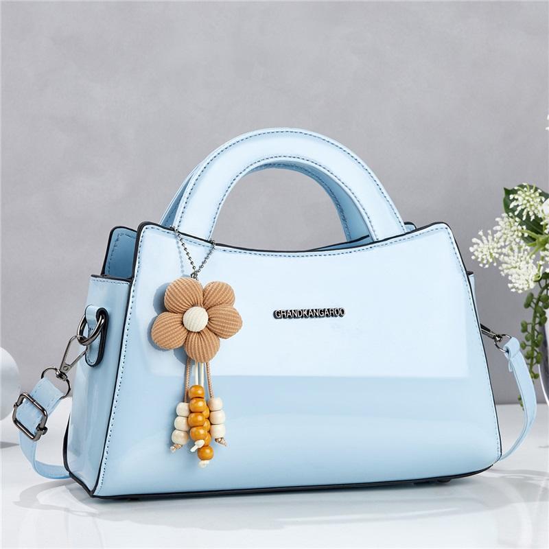 Shiny Patent Leather Handbag For Ladies, Stylish Korean Style Multiway Shoulder & Crossbody Bag