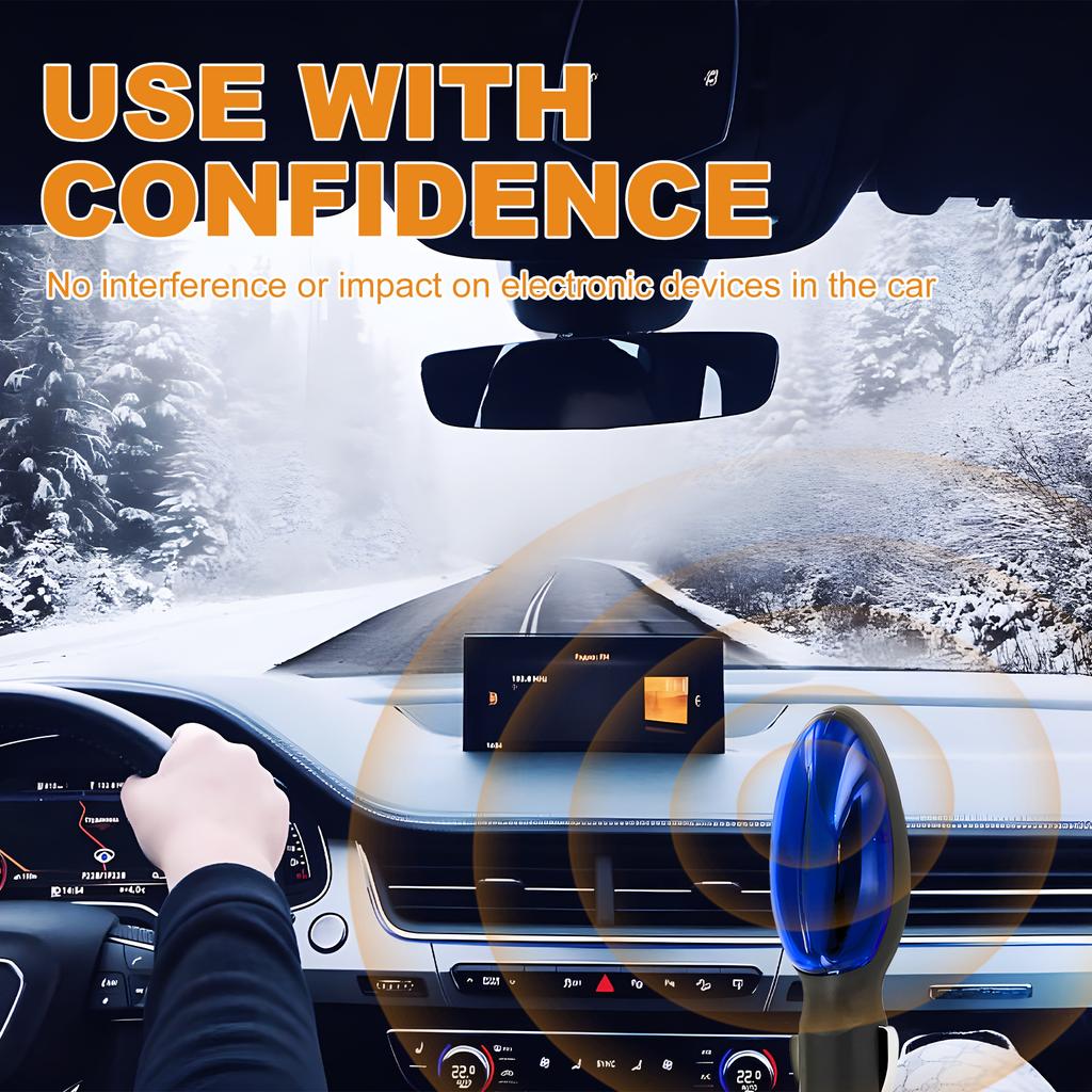 Homonth Electromagnetic Heating Snow Removal Device Car Glass Snow Removal Ice Melting Defrosting Portable Car Mounted Deicing Device