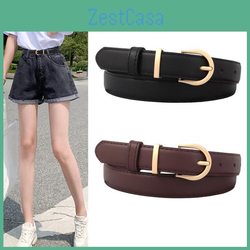 Vintage Belt Leather Women Versatile Decorative Waistband Casual Strap Jeans