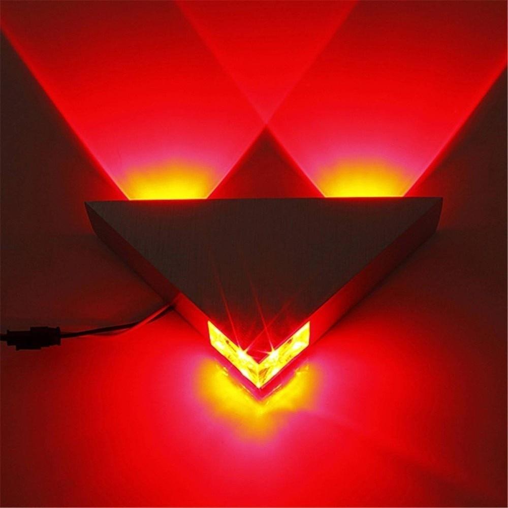 3W Aluminium Dreieck LED Wandleuchte AC85-265V Hochleistungs-LED Modernes Zuhause Beleuchtung Innen- und Außendekorationslicht