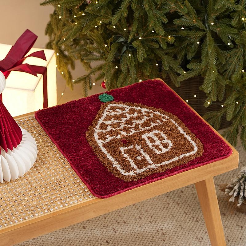 

Winter New Year Festive Elegant Seat Cushion Plush Fleece Removable Dining Chair Pad Ambience Decor for Holiday Chair Cushion 42-42 pillowcase1pcs