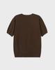 WORK ON BODY OFF Cool Bamboo Semi-Overfit Round Neck Short Sleeve Knit [Brown]