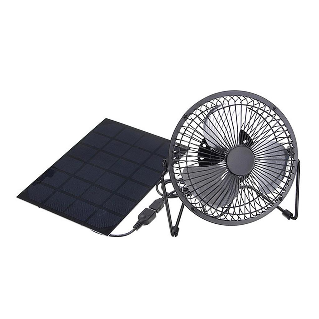 Portable Solar Extractor Greenhouse Fan for Outdoor Camping, RV, 4In