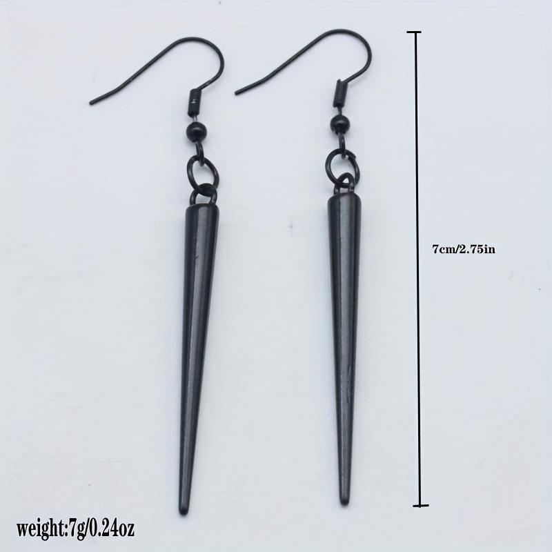 Small cylindrical long style earrings, simple and creative geometric long strip earrings for women