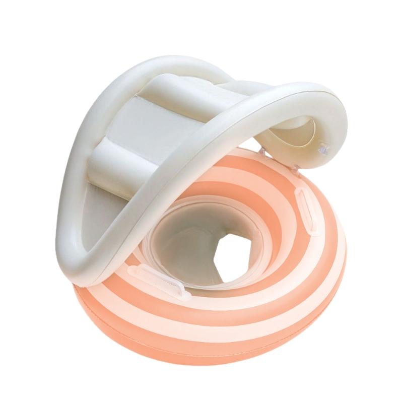 Baby Pool Float with Sunshade Baby Swimming Rings Infant Seat Boats Swims Rings Pool Float Toy for Summer Pool