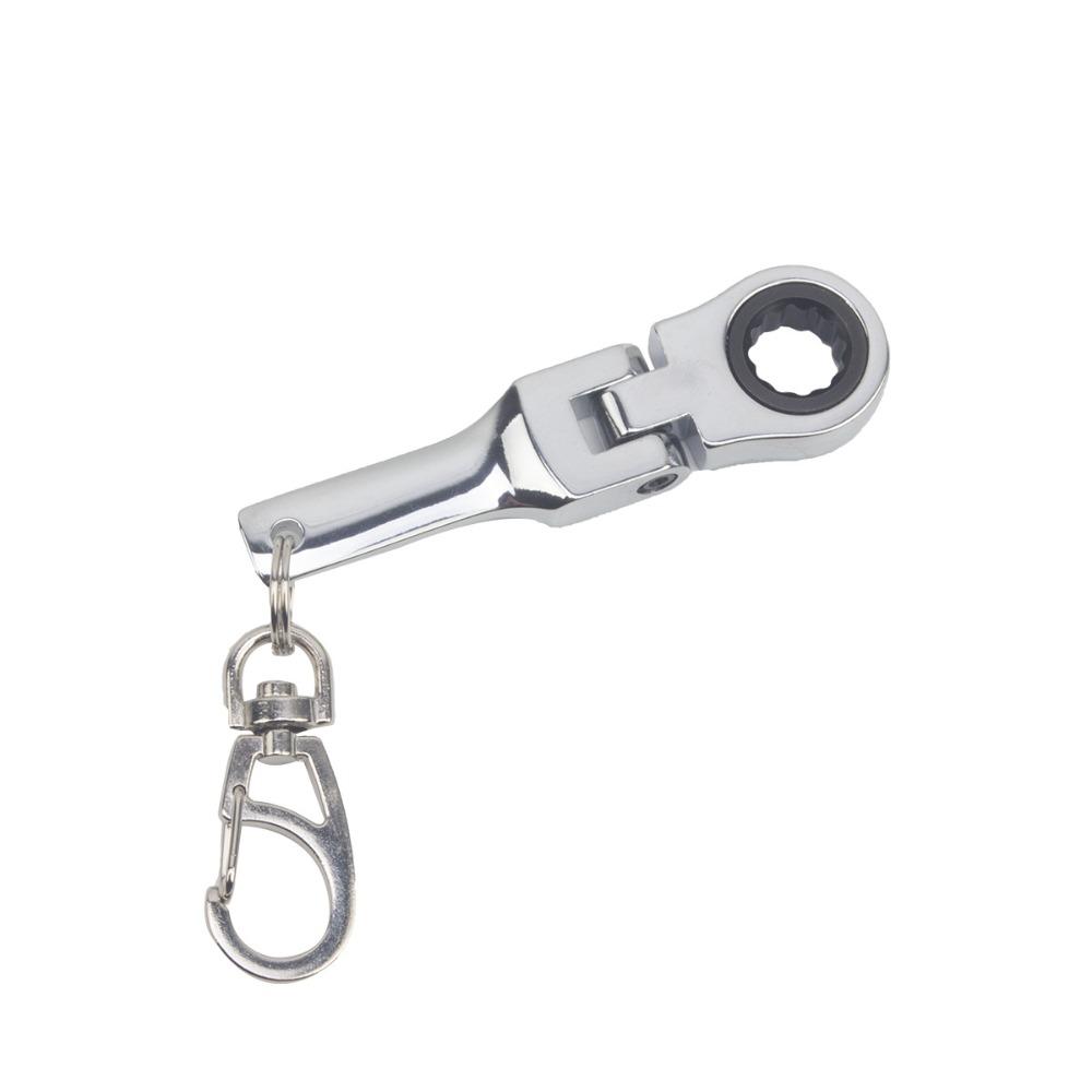 Compact Appearance Ratchet Spanner Metal Material Foldable Design Ratchet Wrench Quick Release 180 Degree Rotatable
