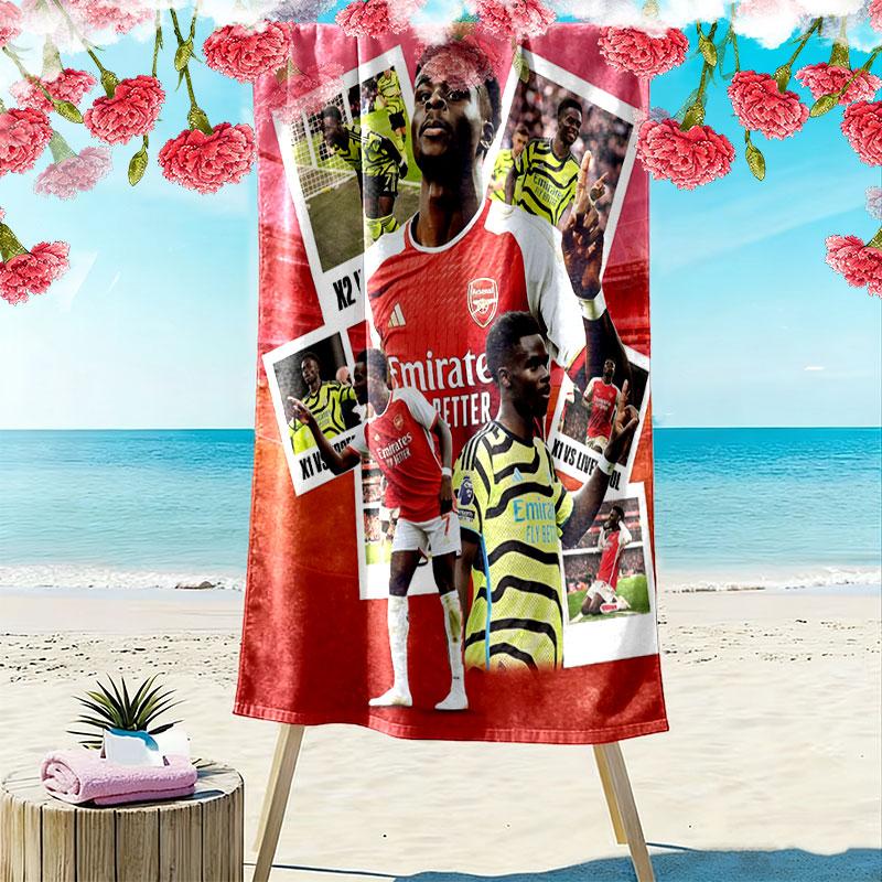 Bukayo Saka Force Beach Towel, Large Soft Quick Dry Towel for Beach Camping Swimming