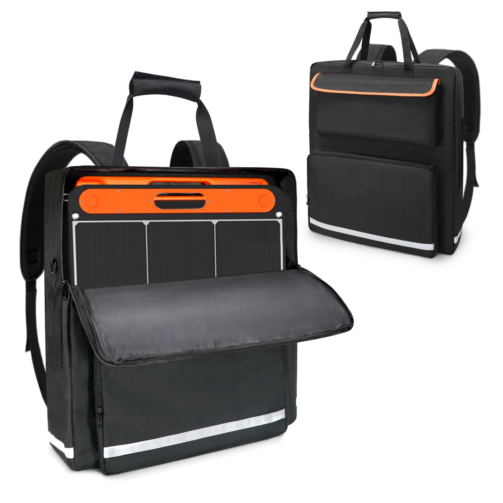 

GIBLEA Сумка для хранения солнечных панелей подходит для Jackery SolarSaga, вмещает две панели толщиной 10 мм, водонепроницаемая, из прочного Оксфорда 600D, сумка-тоут, сумка через плечо, для панелей 100 Вт/200 Вт, панели, чёрный