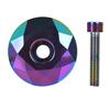 31.8MM Bicycle Headset Top Cap with Bolt CNC Aluminum Alloy MTB Mountain Road Bike Front Fork Stem Top Cover Bike Accessories