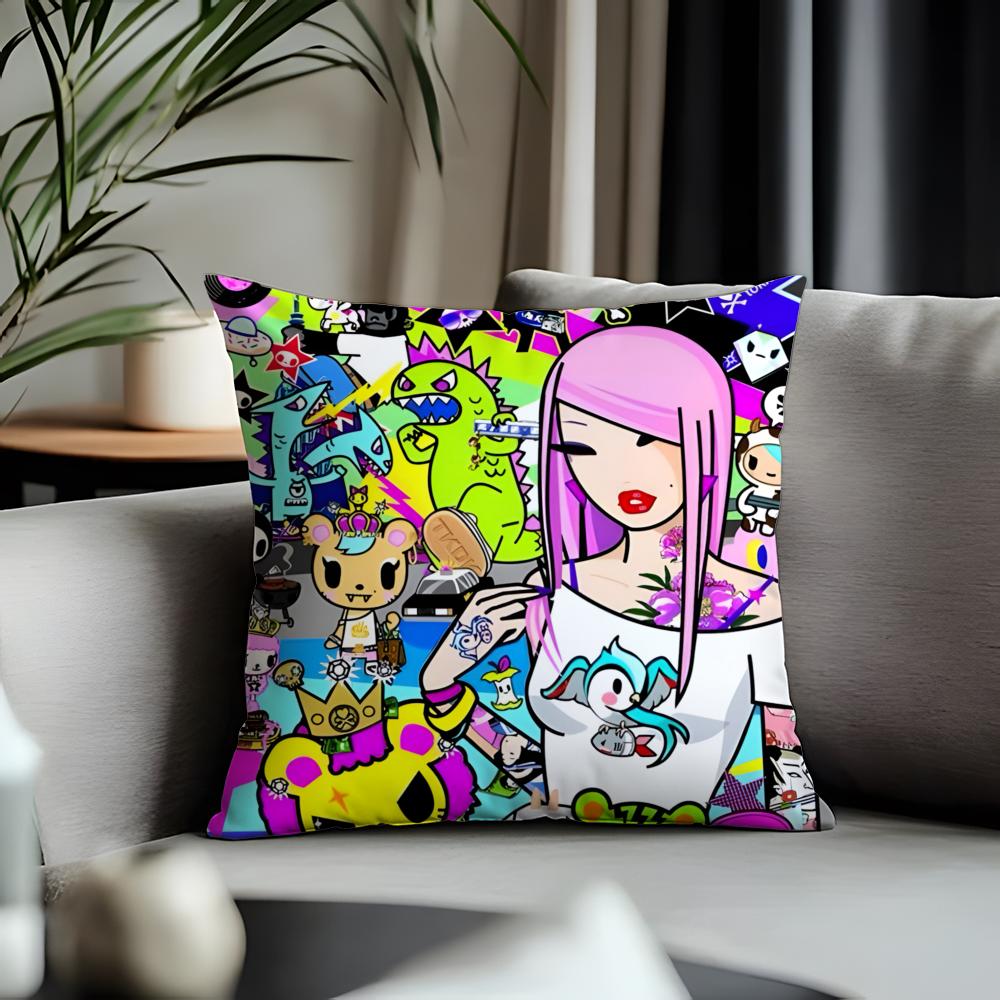 Viral Ttokidokiead Cushion Cover Antidustmite Pillowcase Invisible Zipper Silky Short Plush Sofa Cushion Cover