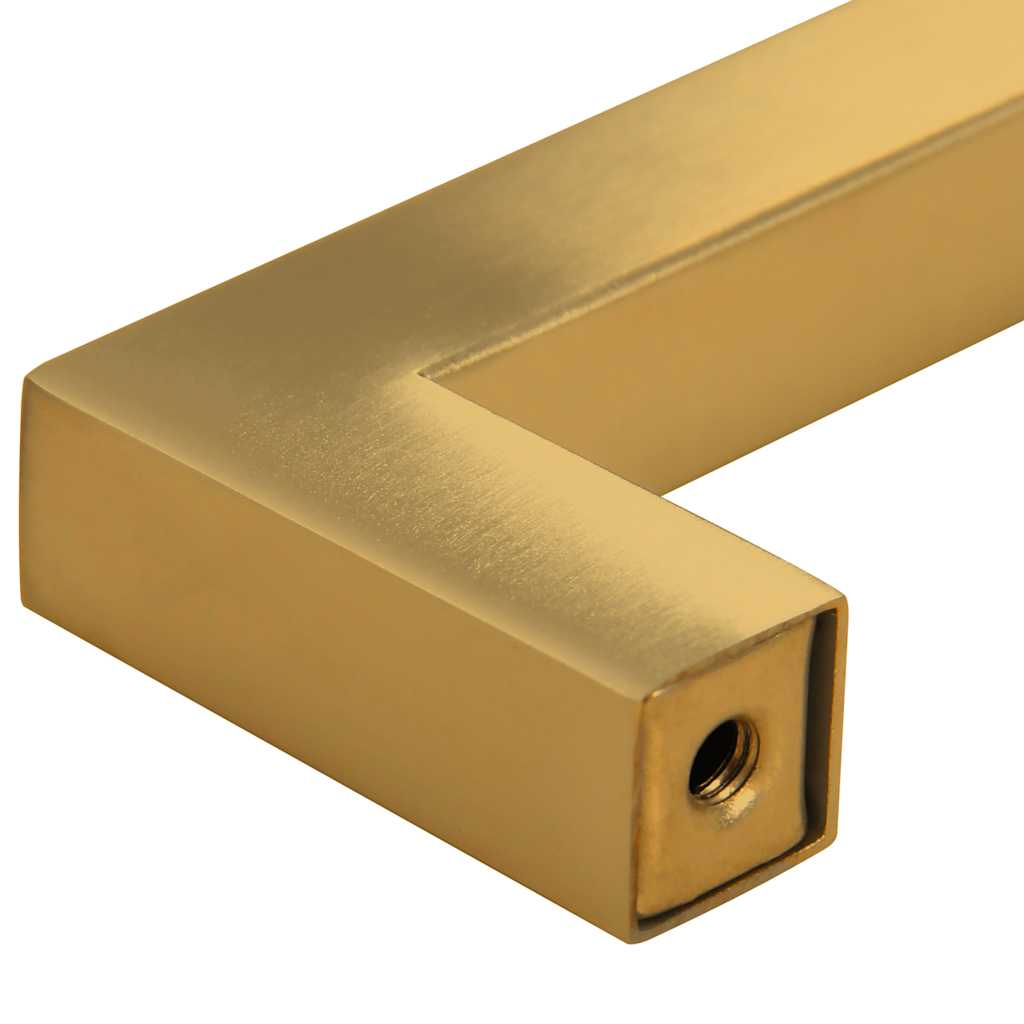 Furniture Handles 10 Pcs Golden 64 Mm Stainless Steel