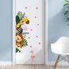 Little Animals Flowers Wall Sticker Kids Room Living Room Wall Decoration Self-Adhesive Home Decor