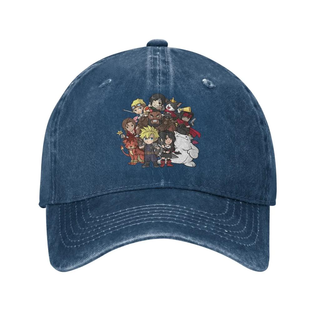 Finaled Fantasyed 7 Lässige Baseballkappe Frühling Chibi Team Trucker-Kappe Großhandel Outdoor-Sport Snapback-Kappe Herren Erwachsene Lustige Kappen