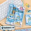 10pcs 6sets Cute 3D Cartoon Stationery Set Perfect Gift for The Beginning of The School Year Pencil Notebook Ruler Eraser Set