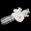 European Style White Pearl Rhinestone Flower Bridal Garter