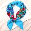 Women Square Scarf Ethnic Hijab Retro Handkerchief Head Wrap Head Scarves Muslim Floral Print Bandana Shawl Headscarf