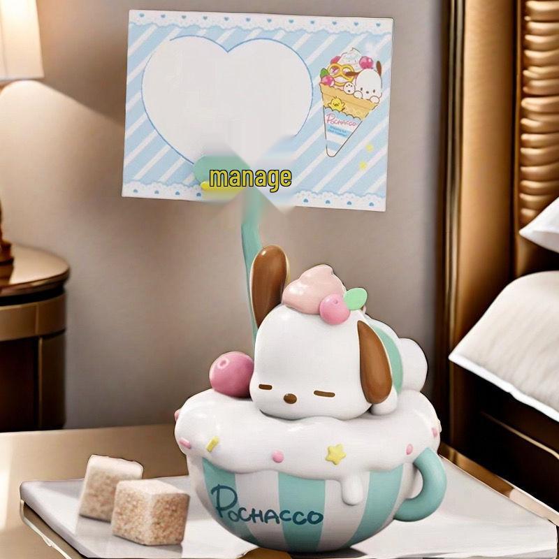 Sanrio Dessert Memo Series: Kuromi, My Melody, Cinnamoroll Desktop Figurines.