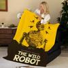 Movie T-The W-Wild R-Robot Throw Flannel Blanket, Soft Warm, Durable & Washable cute Cool