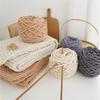 3 Stück 42g Chenille Strickgarn Weiche Eisstreifenlinie Baumwollgarn DIY Wollgarn für Handgestrickte Decke Schal Dickes Garn