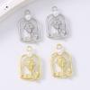 5pcs Alloy Pearl Rose Flower Pendants for Necklace Earrings Charms DIY Jewelry Accessories Supplies
