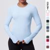 Haut de Yoga et Fitness Manches Longues Coupe Ajustée Transfrontalier pour Femmes