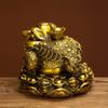 Copper Ingot Ornaments Shop Opening Gifts Three Feet Golden Cicada Toad Home Decoration Crafts