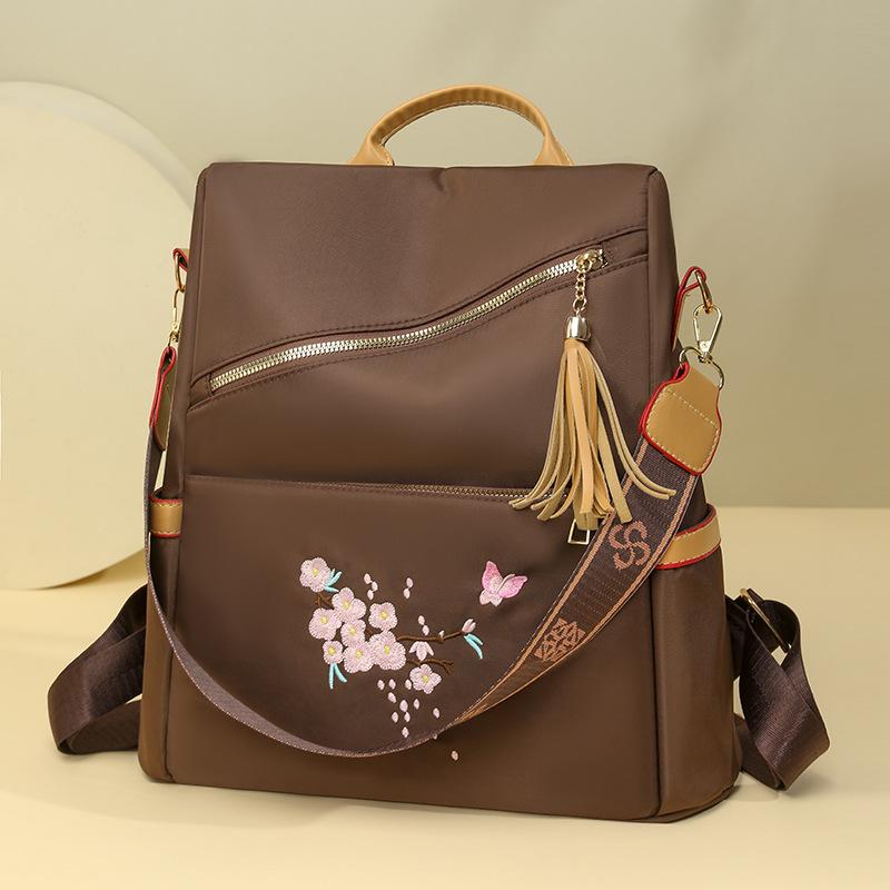 

Новый рюкзак Guochao этнический модный рюкзак для通勤, школьный рюкзак большой вместимости, женская простая повседневная сумка через плечо, дорожная сумка