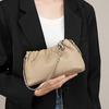 Genuine Leather Bag 2026 Popular Chain Armpit Bag Women's Cloud Pleated Bag Women's Bag Cowhide One-shoulder Crossbody Bag Gold Ball Chain