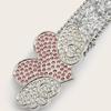 Adjust Belt with Heart&Wing Buckle for Girl Full Sequins Belt for Jeans Cowgirl