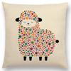Latest Cartoon Animals Interesting Deer Panda Sheep Bulldog Chameleon Colourful Cushion Cover Car Sofa Throw Pillow Case