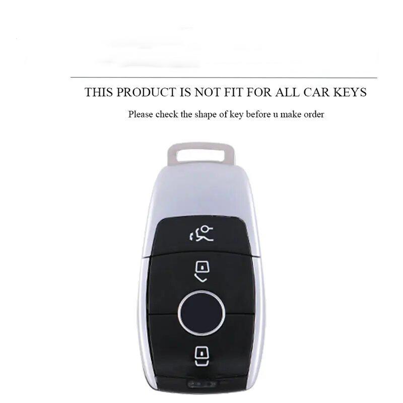 Zinc Alloy Leather Car Key Case For Mercedes Benz E C S Glc Class E200 E400 E63 W213 S550 S560 C260 Key Fob Car Remote Key Case