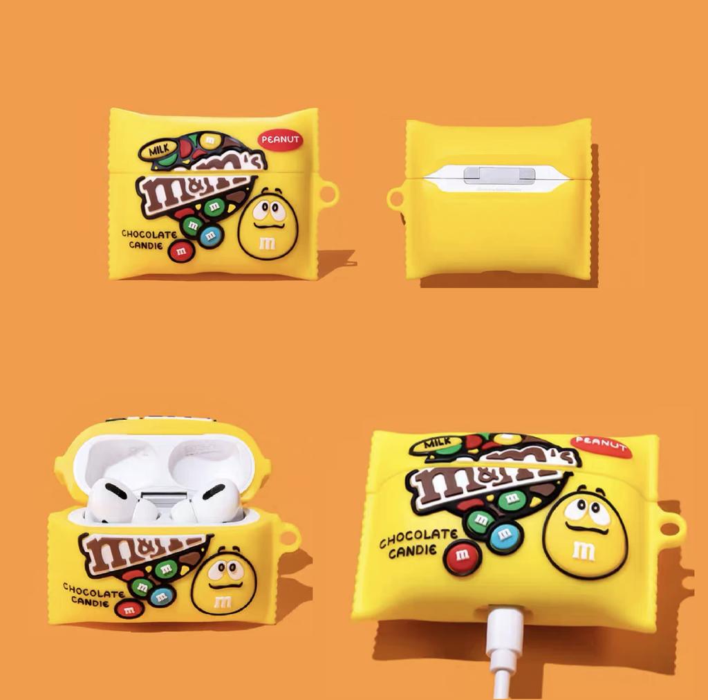 to Airpods Airpods Airpods 3rd Vaseline KitKat MM Chocolate Earphone Case Silicone Interesting Storage Case Scratch Resistant Shockproof Full