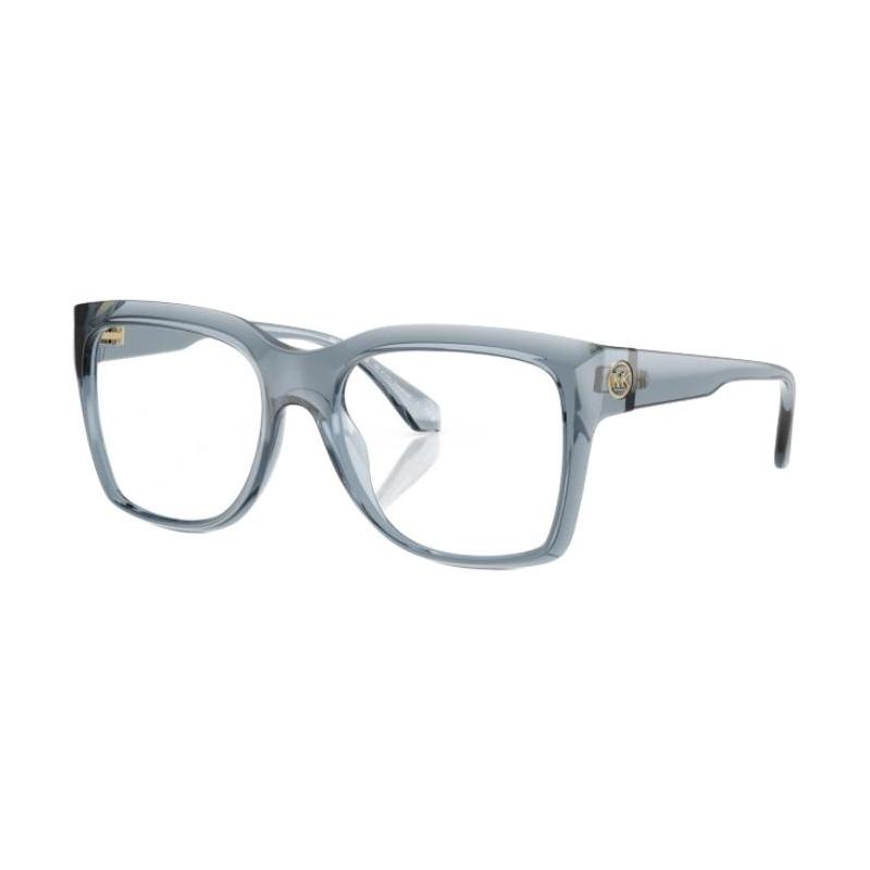MICHAEL KORS Brand Logo Plastic Square Optical Glasses Women s Denim Transparent