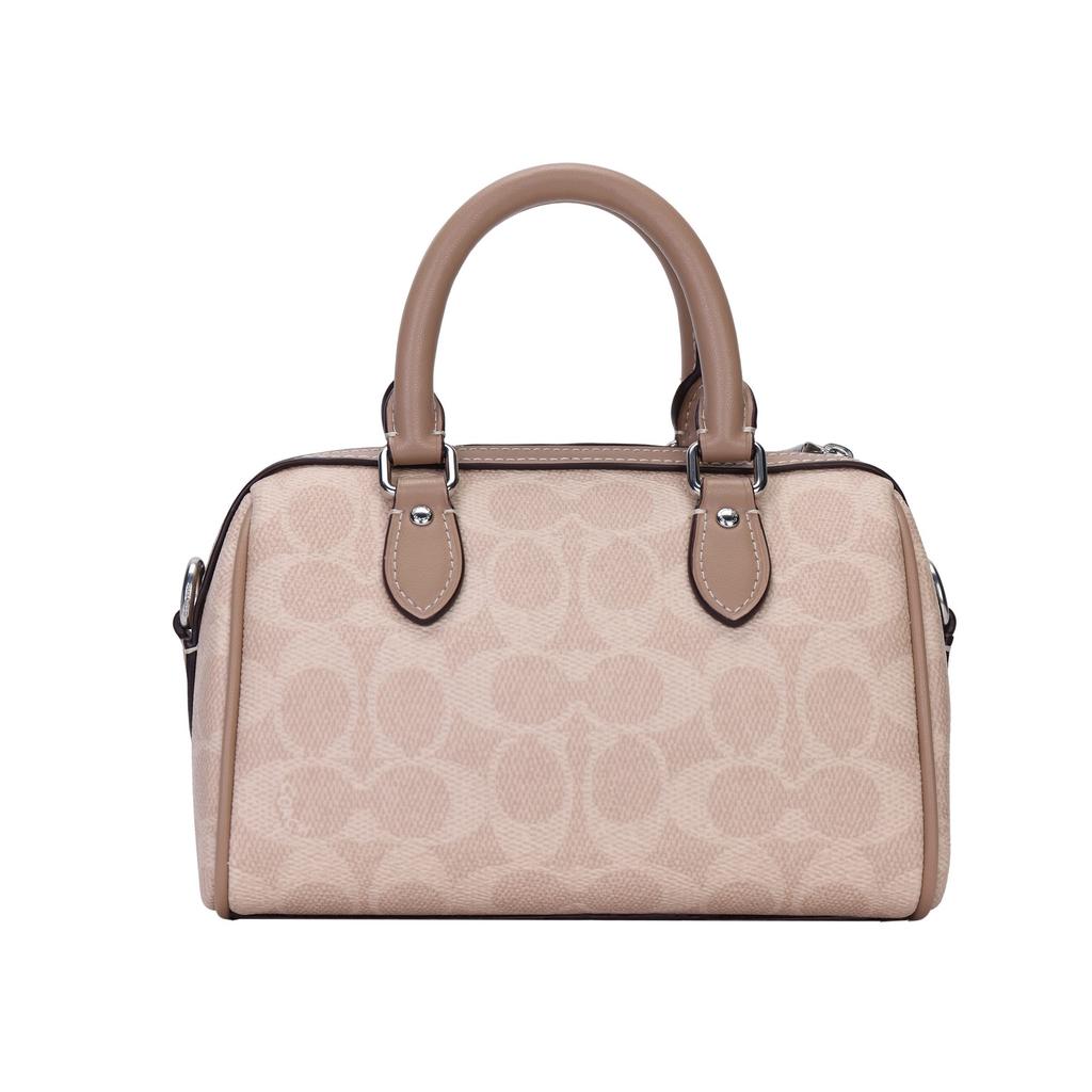 COACH Rowan Artificial Leather Crossbody One Shoulder Handbag Small Women's Milk Tea CW331-SVPWH