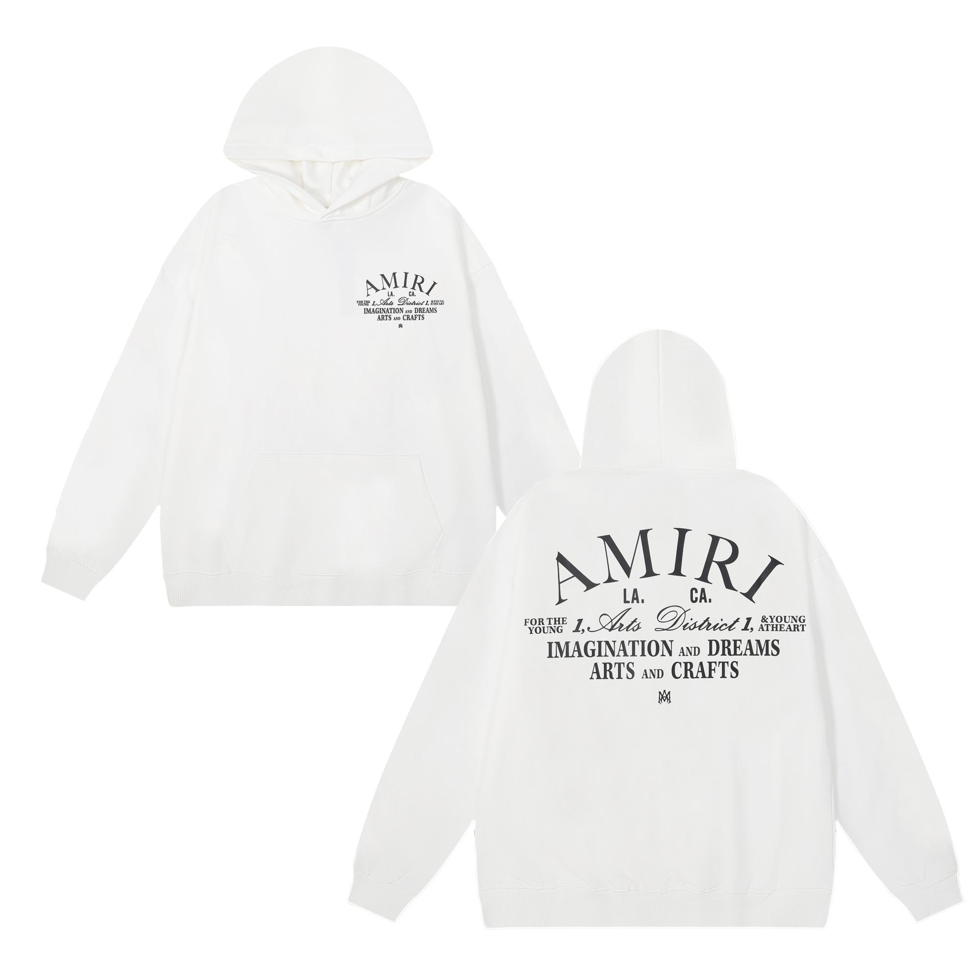 

875 Весняно-осінній вільний худі з принтом літер Amiri, тонкий високоякісний бавовняний капюшон для пари XL