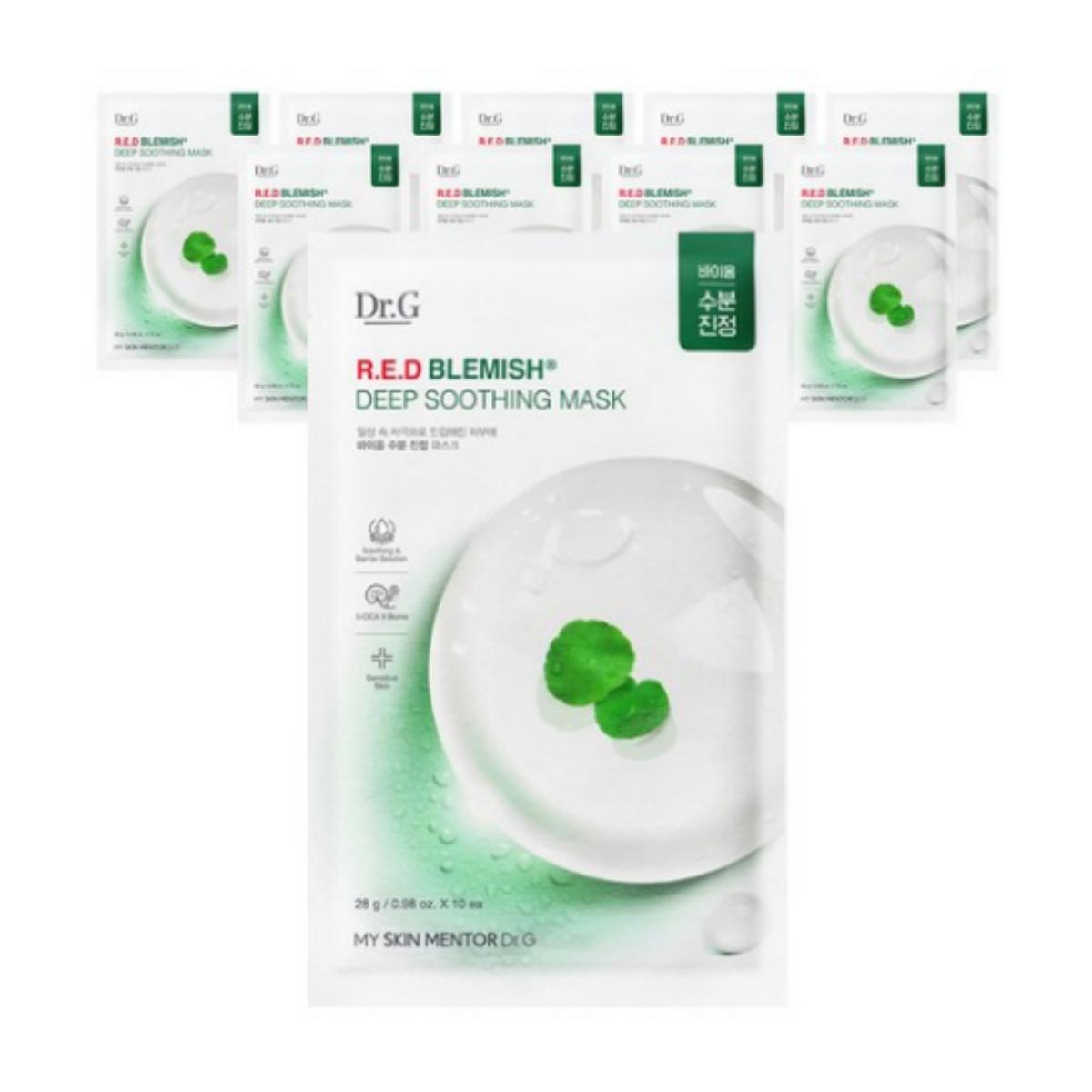 

Dr.G Red Blemish Deep Soothing Mask — 280 г, 10 листов (1 комплект)