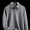 Romon Men's Faux Layered Long Sleeve Pullover Sweater T-Shirt