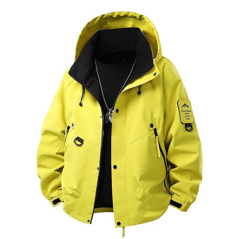 Men's Spring and Autumn Outdoor Mountaineering Jacket Windproof and Dopamine Jacket