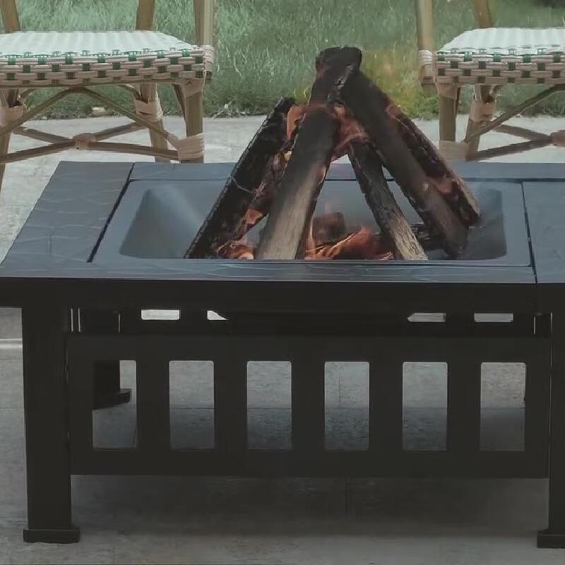Zhishi Outdoor Multifunctional Fire Pit BBQ Table