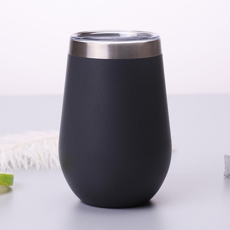

12 унций термокружка стаканы изолированный винный стакан для питья двойные стенки нержавеющая сталь с крышкой кухонные принадлежности 12OZ