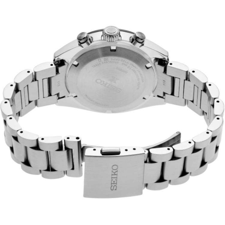 Seiko 100 Meters Water Resistant Solar Quartz Movement Stainless Steel Watch 39 Mm Men watches Blue SSC815