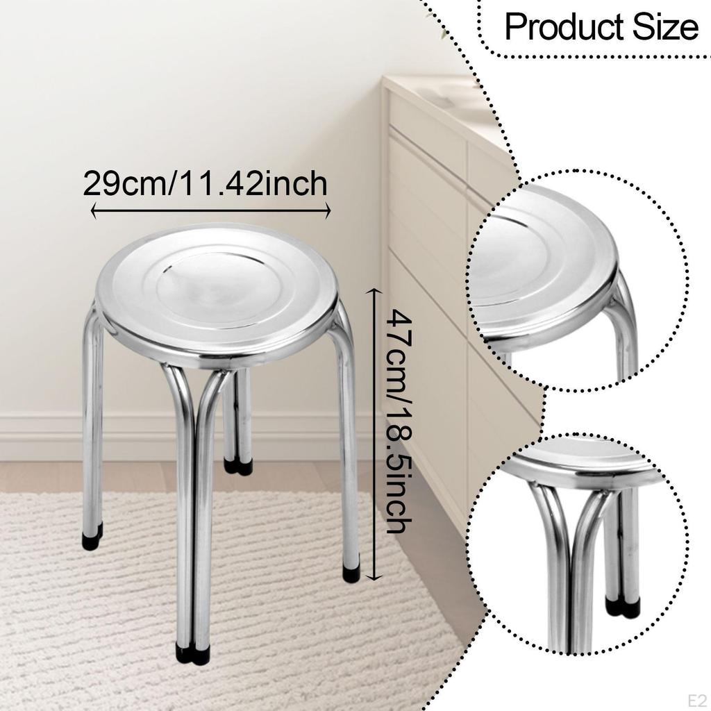 Stacking Stool Stainless Steel Anti Slip Comfortable Seating Furniture Round Classroom for