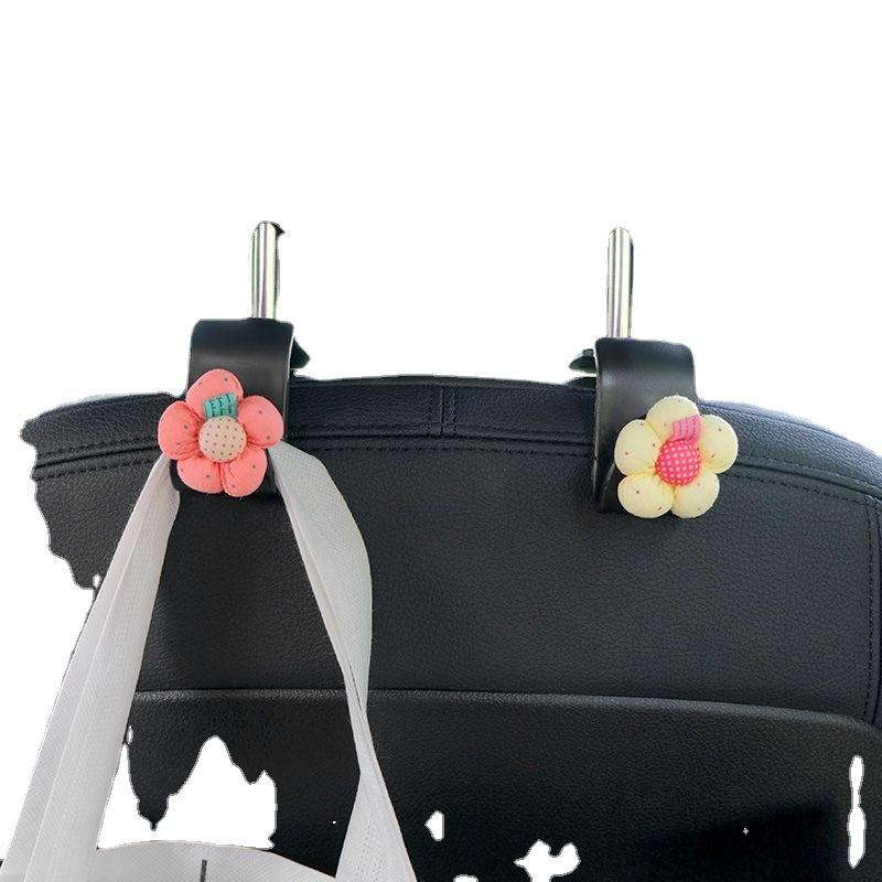 Sunflower Creative Car Hook Cartoon Cute Rear Seat Back Hanging Hook Automobile Interior Storage Holder Hooks Car Bracket