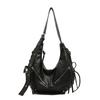 Retro Shoulder Bag, Women's Trendy Fashion and Simple Korean Tote Bag, Casual Large-capacity Shoulder Bag.