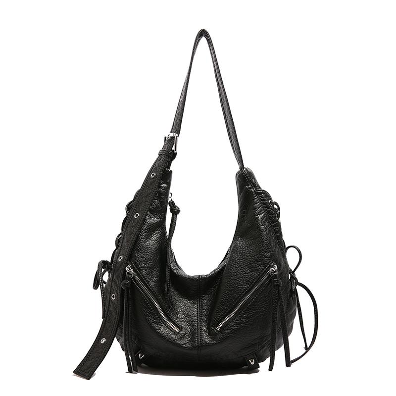 Retro Shoulder Bag, Women's Trendy Fashion and Simple Korean Tote Bag, Casual Large-capacity Shoulder Bag.