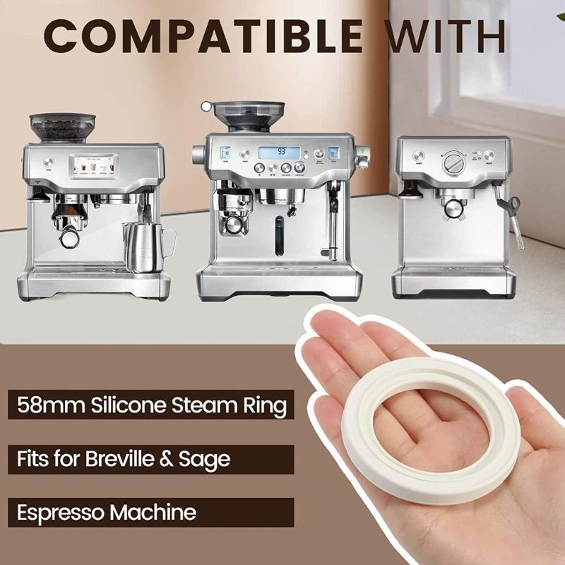 

2 Pcs 58mm Silicone Steam Ring Group Head Gasket for 9 Series 900 920 980 990 Coffee Machine Accessories Durable CN